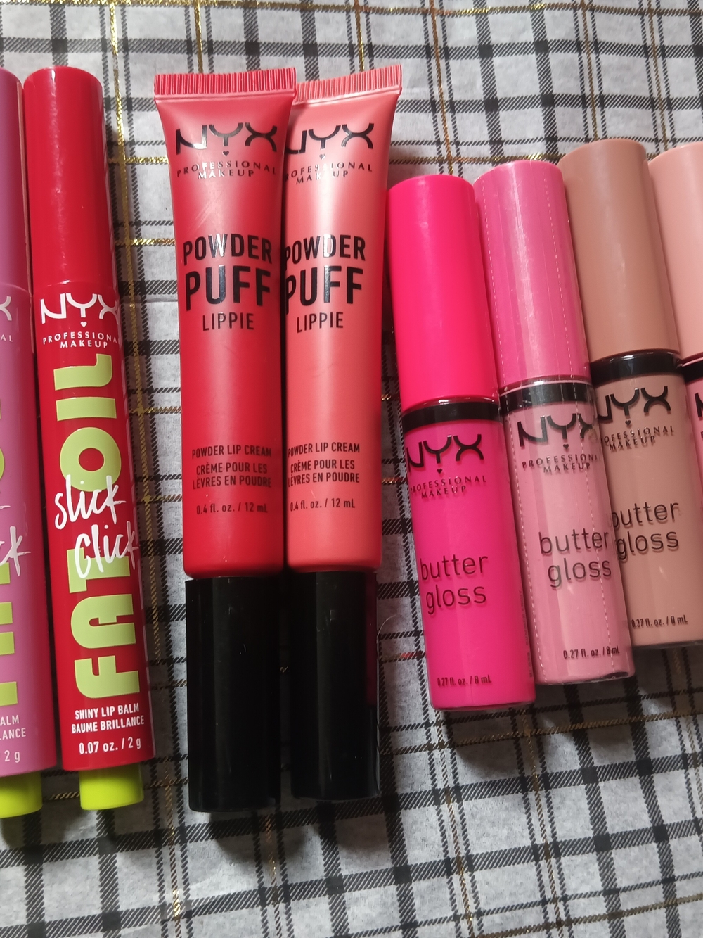 NYX Pink & Coral Lip Creams and Glosses - Powder Puff, Butter Gloss, Slide-On